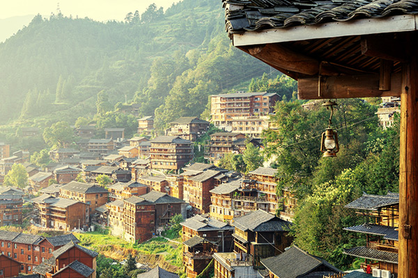 China city on hills