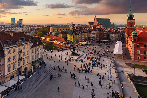 Warsaw Poland city square