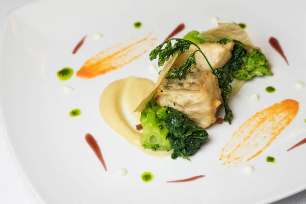 appitizer artfully displayed on a plate