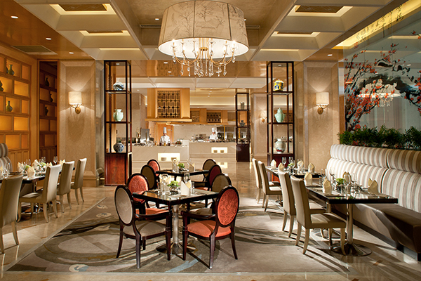 Lovely dining room preparing for dinner